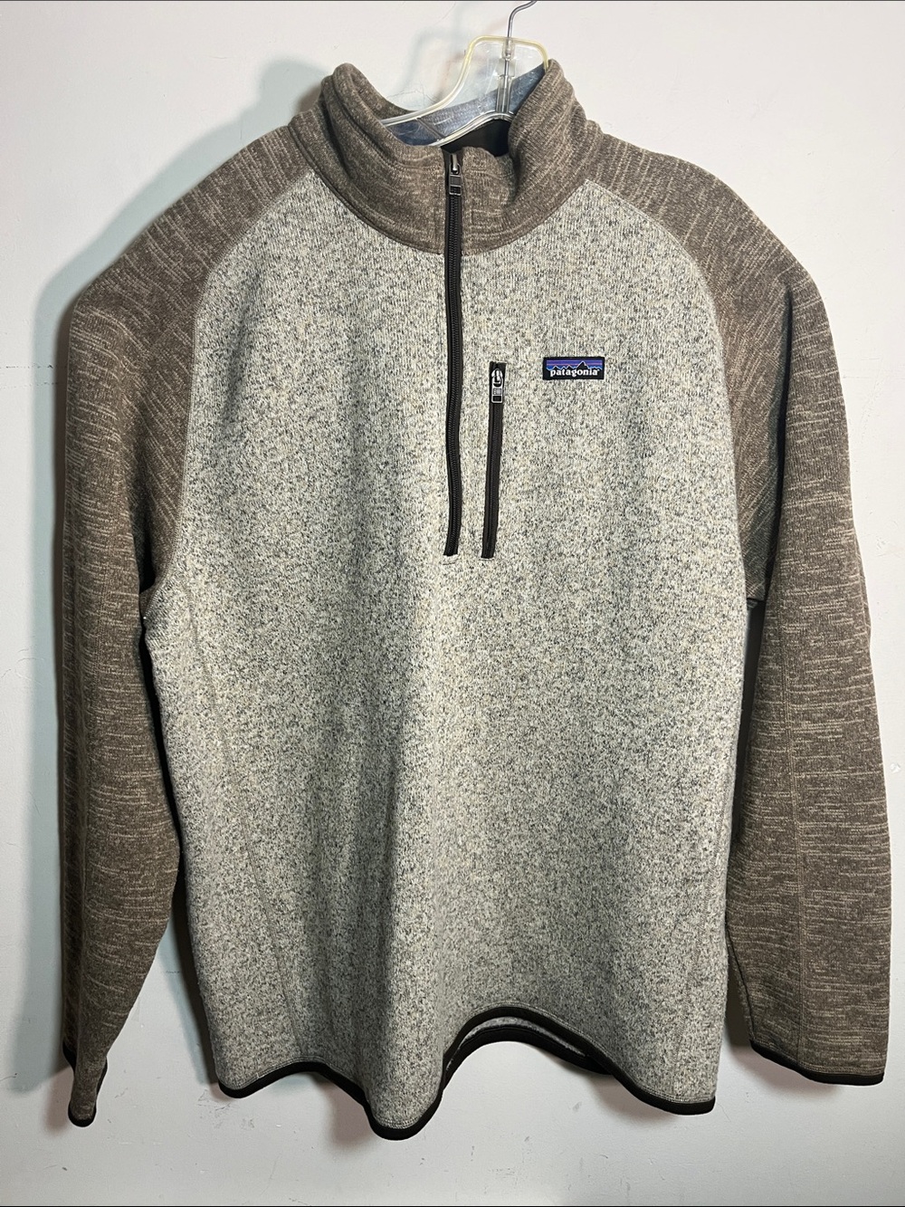Patagonia Better Sweater 1/4-Zip Fleece Pullover Two Tone Brown Mens XXL